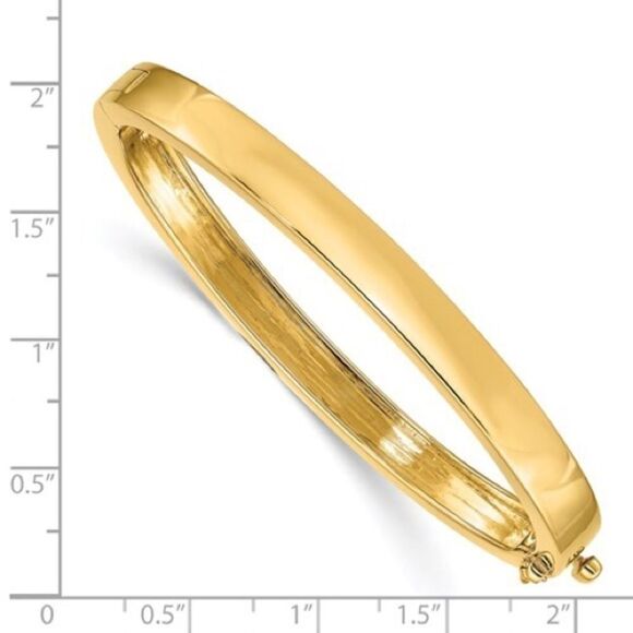 14k Gold Solid Hinged Bangle, brand new - Picture 4 of 12